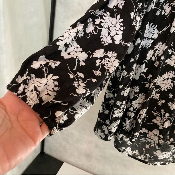 LANE BRYANT Floral Black White Tunic Top Blouse Womens Plus Size 18 20 - Picture 9 of 15